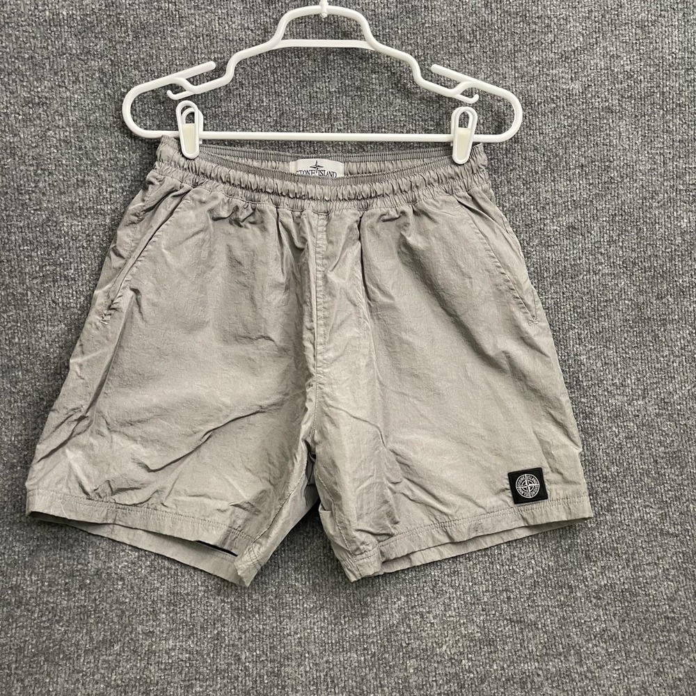 Stone Island Reflective Swim Shorts Mens Sz S Mesh Lining Compass